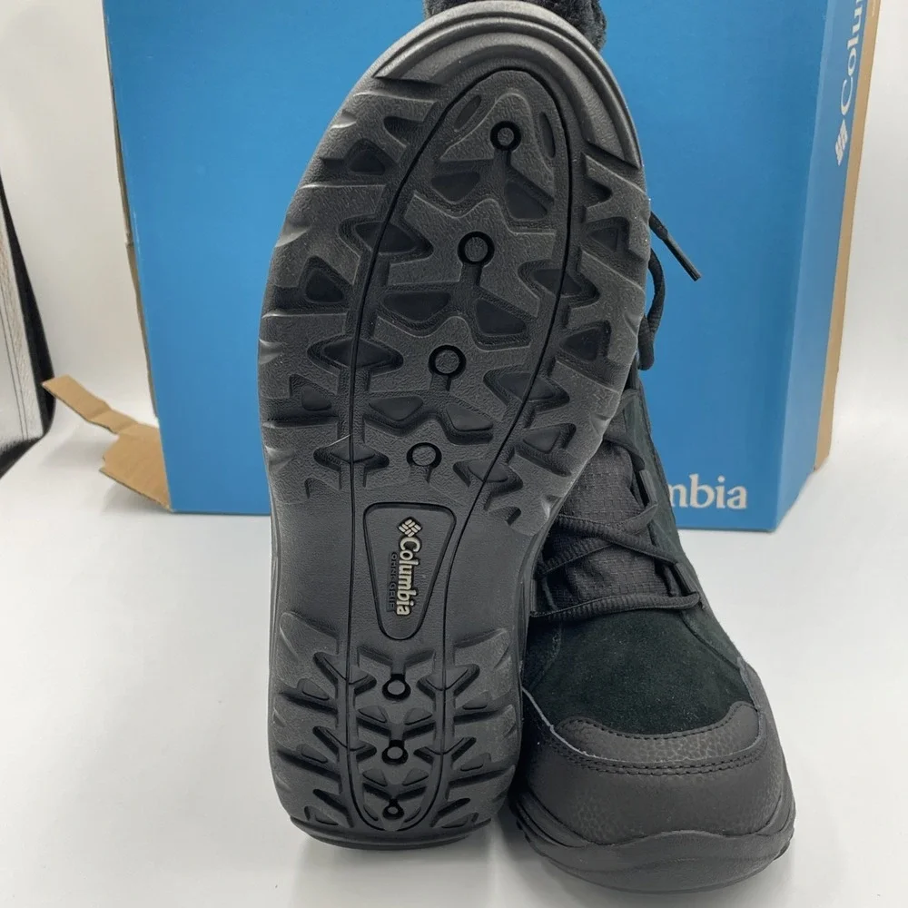 Columbia Womens Ice Maiden II Winter Snow Fur Boots Sz 11 Black Waterproof Insul